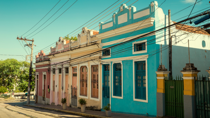 Santa Teresa district in Rio de Janeiro, colorfull houses