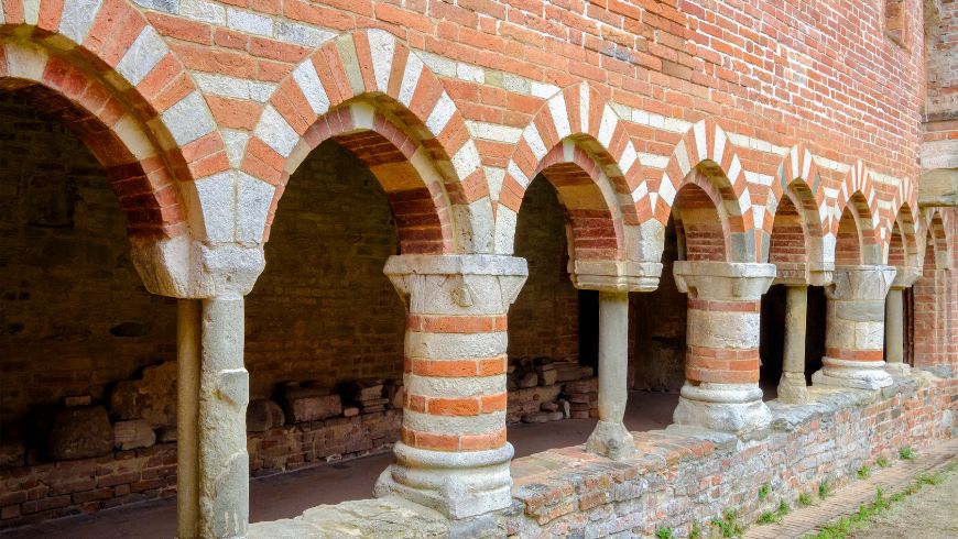 Romanesque portico of Vezzolano Abbey, Piedmont