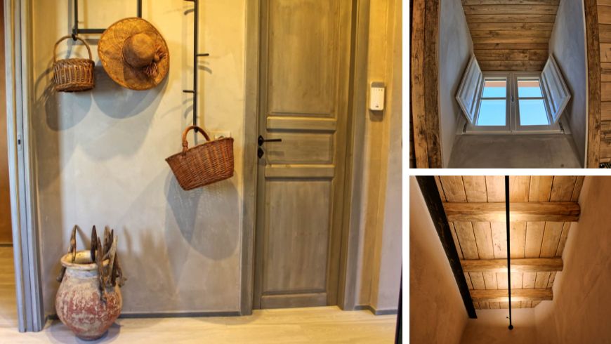 La Collina di San Rocco Country House: renovation using natural materials such as wood and clay, respecting the spirit of the place