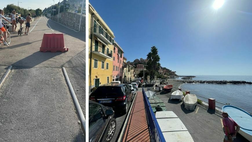 Radweg in Imperia