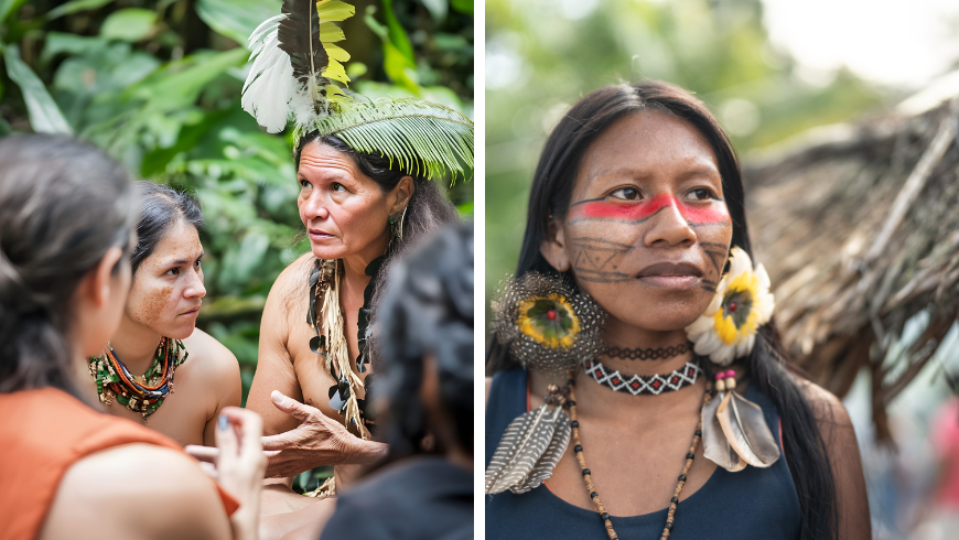 Junge indigene Brasilianerin, Porträt der Guarani-Ethnie