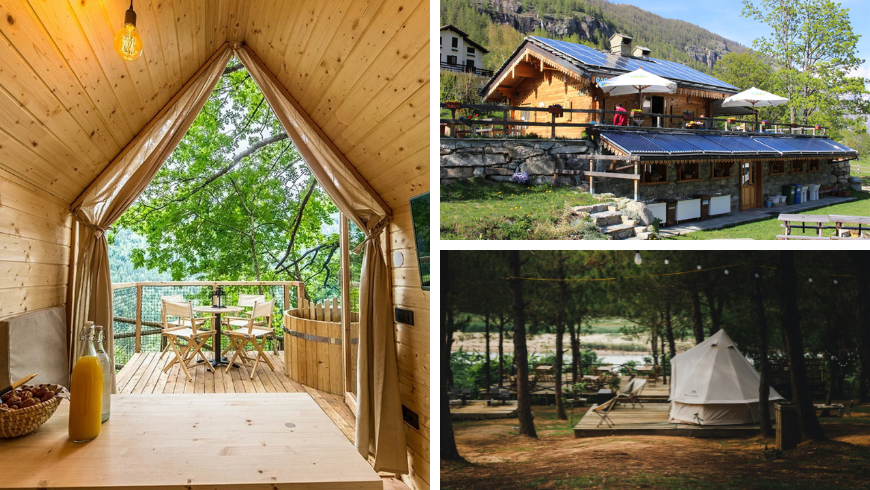 Nachhaltiger Campingplatz mit Solarenergie, natürlichen Materialien und umweltfreundlicher Ausstattung