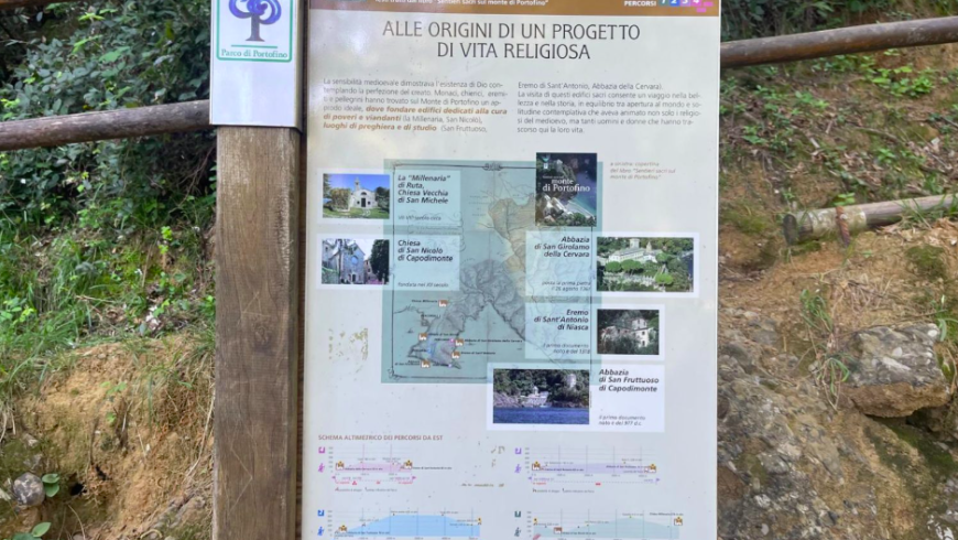 Sentiero dei Monaci del Monte, Erklärtafel: „An den Ursprüngen eines religiösen Lebensprojekts"