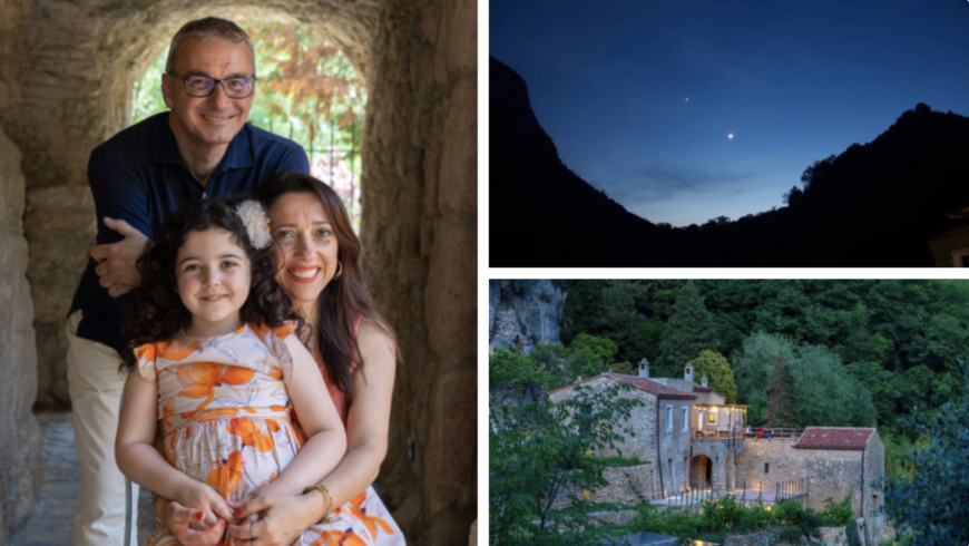 Fotos der Gastfamilie, Blick auf Ca' del Buio und Fotos des Sternenhimmels bei Nacht 