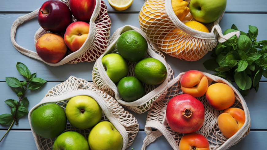 Frische Obst und Gemüse am Tisch