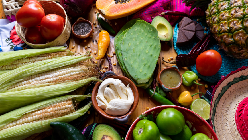 Viele Arten von Obst und Gemüse