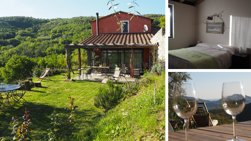Garten von Agriturismo Campo di Luna und Zimmer
