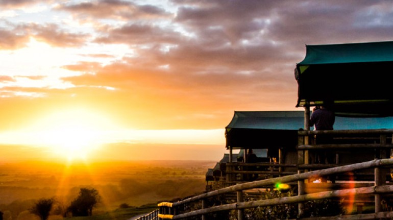 Vistas de un amanecer en Livingstone Lodge, Reino Unido. Los 19 hoteles más extraños del mundo