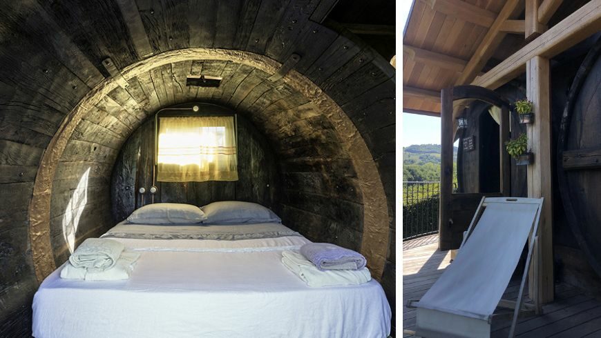 Dormir en un barril, Agriturismo Coroncina, Las Marcas