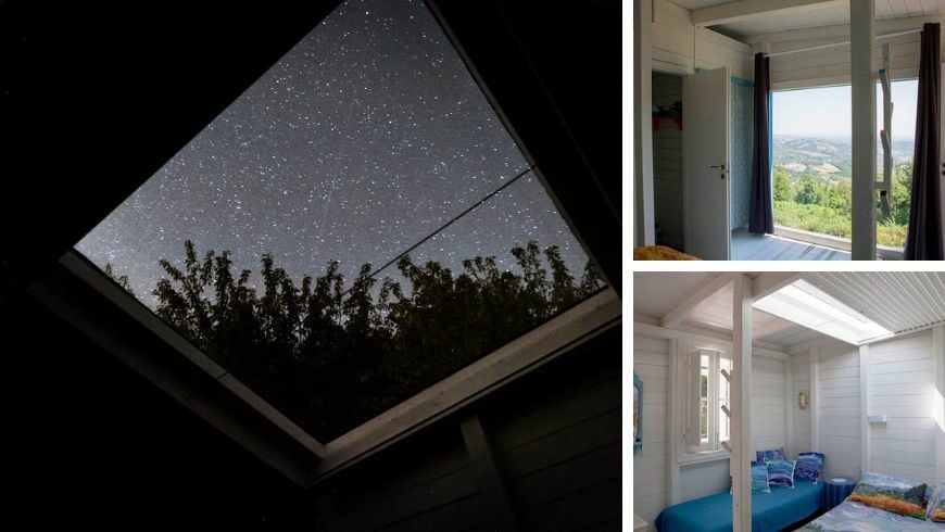 6. Una habitación para dormir bajo las estrellas, en Abruzos Habitación bajo las estrellas