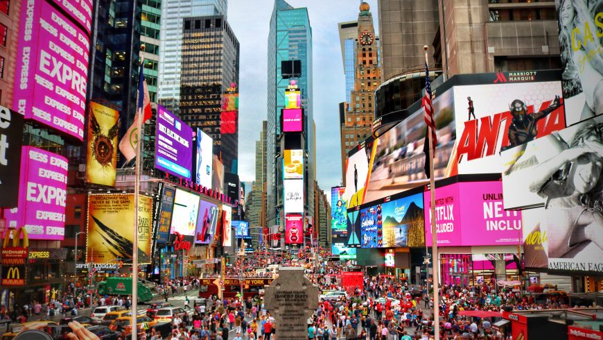 overtourism en Time Square