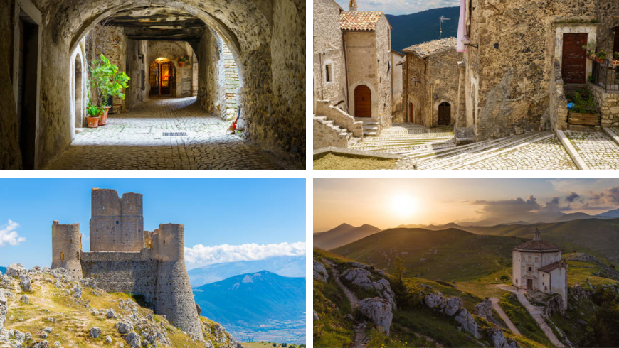 Santo di Stefano y Castillo de Rocca Calascio Abruzzo