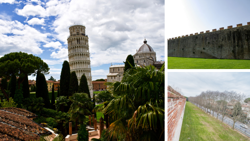 Caminando sobre las Antiguas Murallas de Pisa