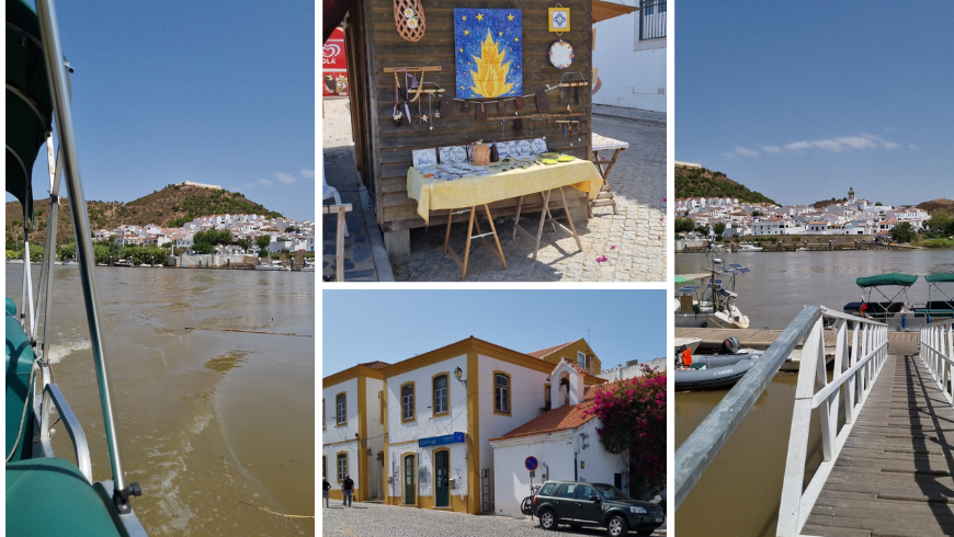 río banquete artesanal y casa blanca y ocre