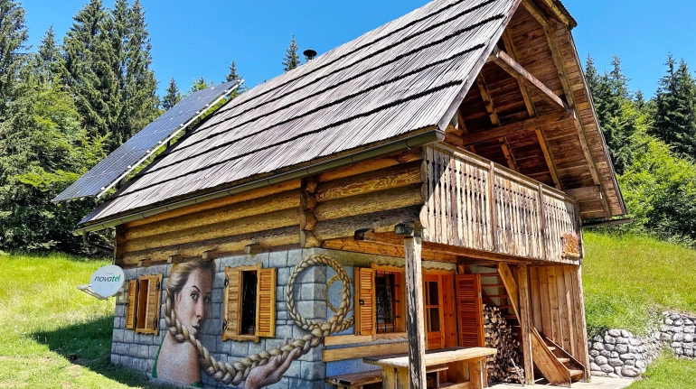 chalet en bois dans le parc du triglav