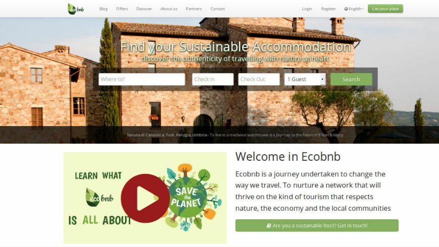 Le site d’Eco Bnb, promouvoir votre bed and breakfast éco-responsable