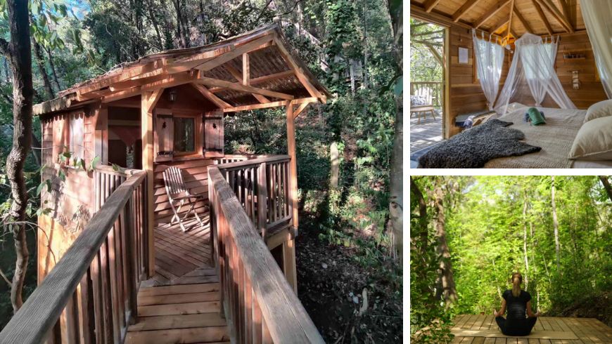 Hébergement écologique in France: Orion treehouses