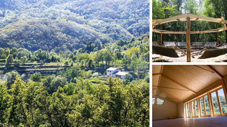 Nature et espaces adaptés aux retraites de yoga au Centro Anidra